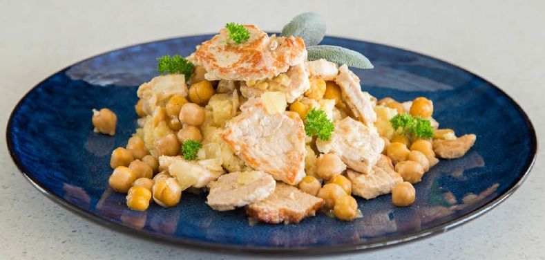Pork with Couscous and Chickpeas